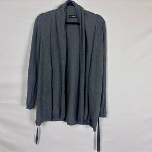 Zara Knit Charcoal Gray Open Front Sweater